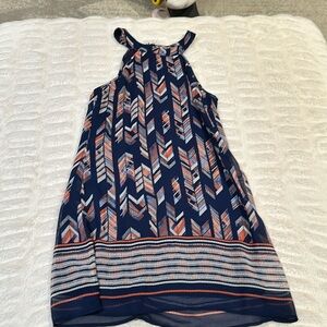 Multicolor halter mini summer dress